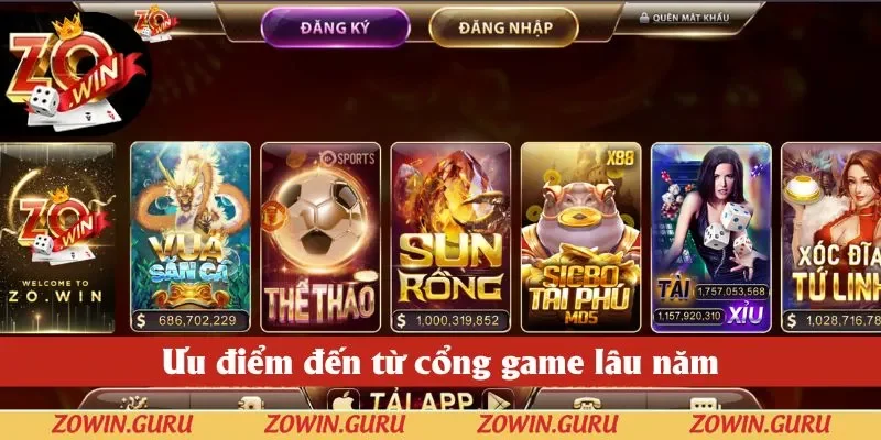 Ưu điểm đến từ cổng game lâu năm